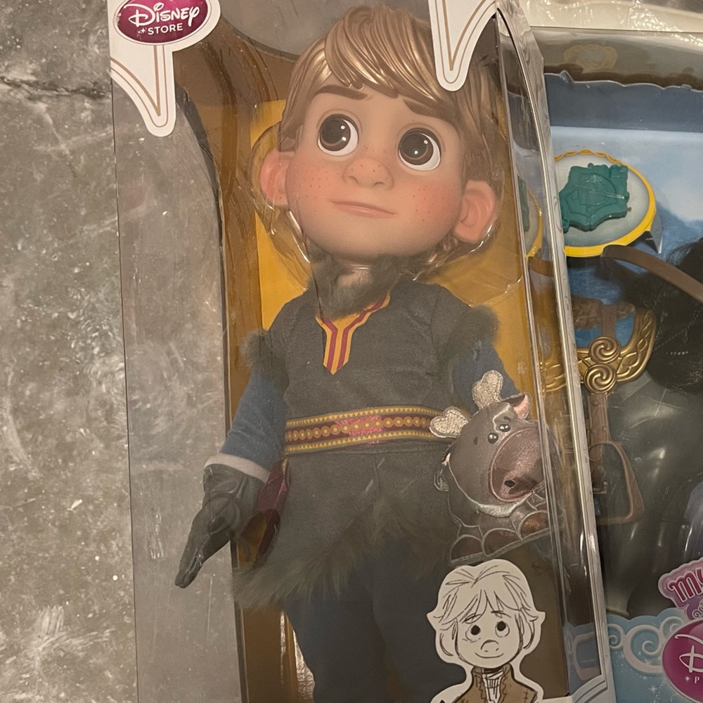 Disney Store Doll with Blue Outfit and Brown Hair